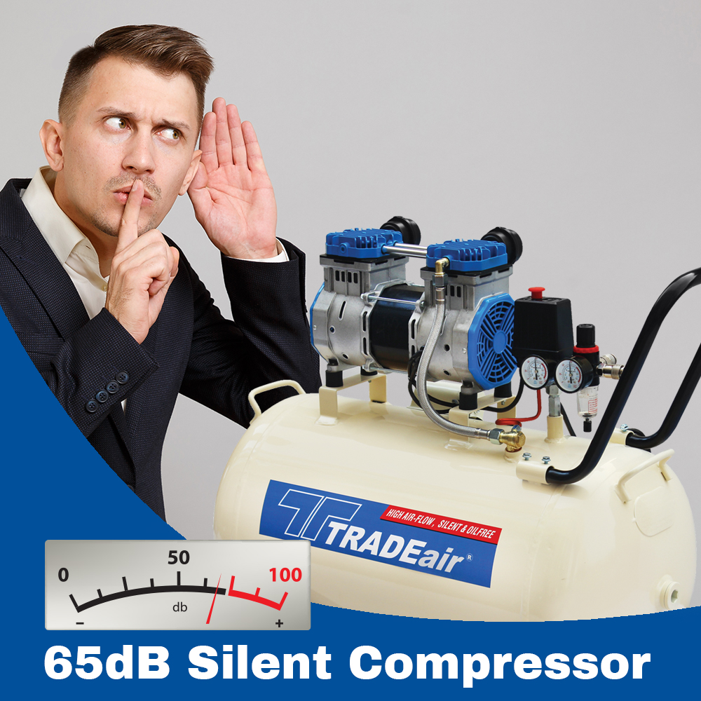 100L/ 1.8KW/ 2.5HP SILENT OIL FREE - Image 4