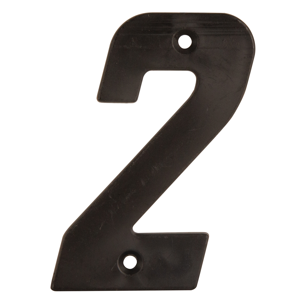 SMALL PLASTIC NUMBER BLACK – NO 2